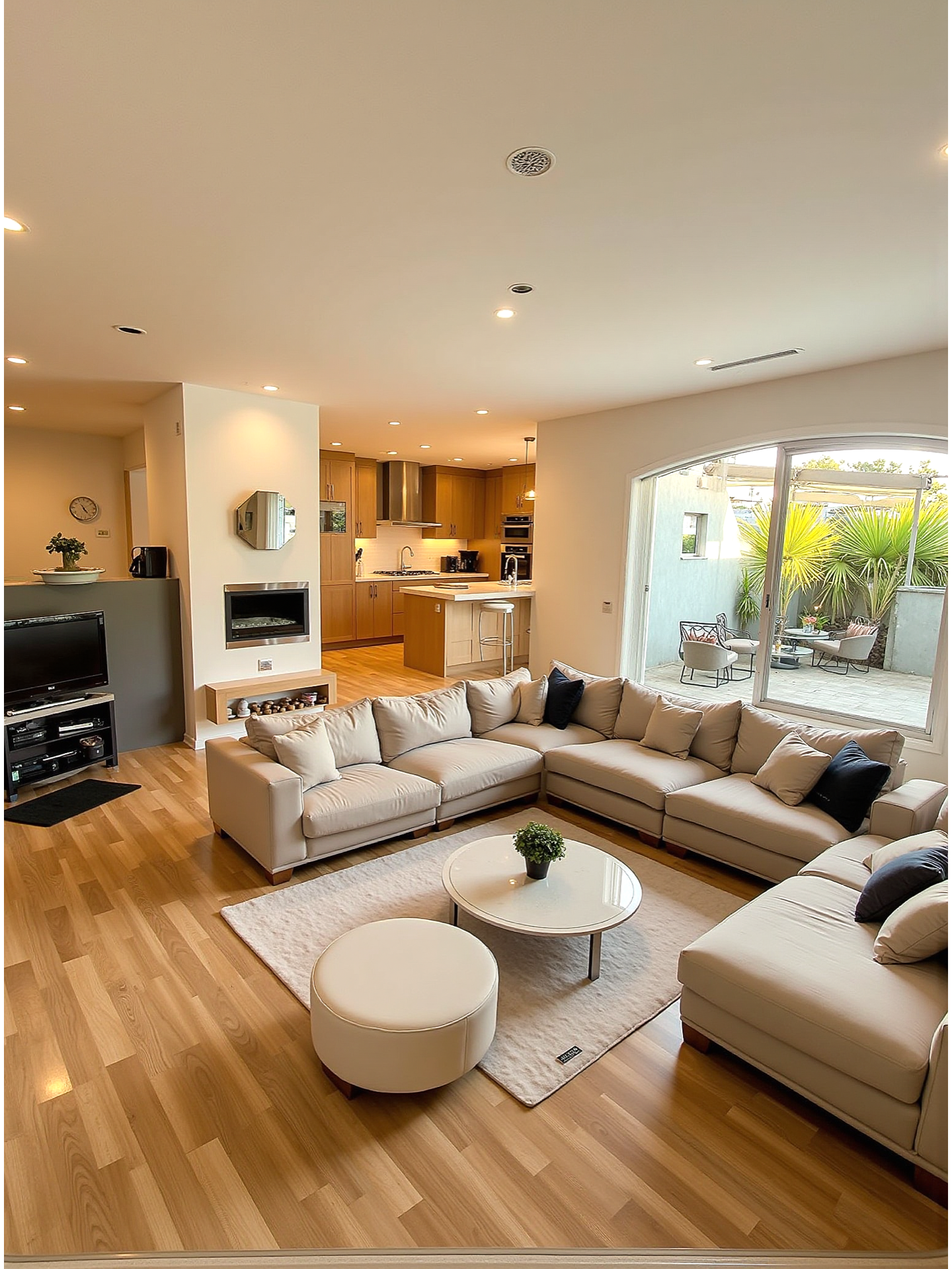 Bright modern living